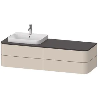 Duravit Happy D.2 Plus Konsolenwaschtischunterbau wandhängend Taupe Supermatt 1600x550x408 mm - HP49 HP4963L8383
