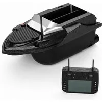 Tekoo RC-Boot GPS Futterboot Set inkl. Fishfinder, Autopilot, 3kg Zuladung (Set, Komplett-Set inklusive Fischfinder und Zubehör), 180 GPS-Zielpunkte, automatische Rückkehrfunktion, 800m Reichweite