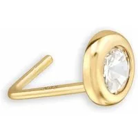 Monkimau Nasenpiercing 14K Gold Nasenstecker 3mm Zirkonia Nasenschmuck 585