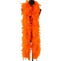 Kopper-24 Partyanzug Federboa Feder-Schal, 180 cm länge, Orange