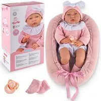 Kinderplay Dolls & Strollers Babypuppe Interaktive Babypuppe Lili 41 cm – mit Kokon – sprechend (Set)