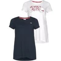 KangaROOS Longshirt (2er-Pack) Kurzarm, figurumschmeichelnde Passform, große Größen