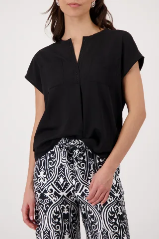 monari - Schluse mit Strassdetails schwarz - Gr. - 34