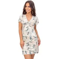 Donna Nachthemd Goya (Set, 1-tlg., 1-teilig) Damen Sleepshirt ca.95cm Schlafshirt Kurzarm Viscose Spitze