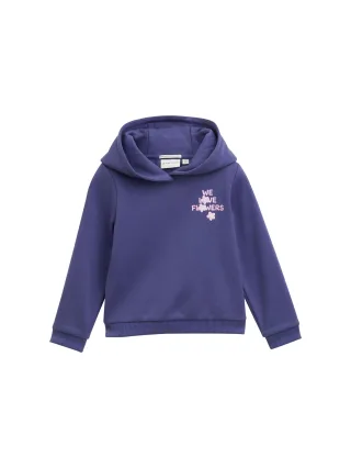 tom tailor kids - Hoodie Sweatshirt mit Blumen-Motiv dark blue harbor - Gr. - 92/98