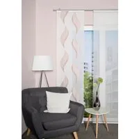 HOME WOHNIDEEN Schiebegardine 80489 Schiebewand IKER, aus Leinenvoile mit Scherlimotiv (1 St), Paneelwagen, blickdicht, 100% Polyester