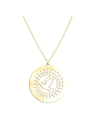 BEKA&BELL Anhänger mit Kette 925-Sterling Silber vergoldet Glänzend 42/45cm