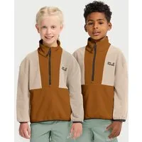 Jack Wolfskin Stehkragenpullover COLORBLOCK TAUNUS HZ K Kinder-Fleecepullover, Colorblocking-Look, Halfzip-Reißverschluss