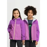 Jack Wolfskin Regenjacke ADVENTURETRIBE 2L JKT K atmungsaktiv, wasserdicht, mit Reißverschluss, normale Länge