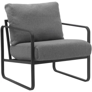 CLP Sessel, Dunkelgrau, Metall, 70x82x74 cm, Wohnzimmer, Sessel, Polstersessel