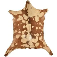 KUHFELL online & NOMAD Fellteppich ECHTES ZIEGENFELL BRAUN BEIGE DEKOFELL 80 x 60 cm