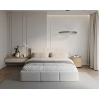 thematys Polsterbett mit Bettkasten & Lattenrost – Stauraumbett Velours 120x200–180x200 (Optional mit 28 cm H3/H4 Taschenfederkern oder 23 cm Taschenfederkern-Matratze H2)