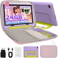 BUFO Kinder Lern-Tablet mit Elternkontrolle 10'' Android 16, 64GB Tablet (10", 64 GB, Android 16, Kids Bumper blau)
