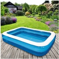 Festivalartikel Schwimmbecken Großer Familien-Aufblasbarer Pool 262x175cm Carruzzo Garten Terrasse (1-tlg)