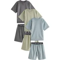 Next Pyjama Kurze Schlafanzüge, 3er-Pack (6 tlg)