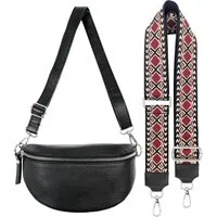 SEVA Gürteltasche Bauchtasche Damen Echtleder, Gürteltasche groß, Umhängetasche kleine (Crossbody Tasche Groß, Umhängetasche Damen aus Echtleder, Brusttasche, Erhältlich in den Größen: Small, Medium, Large, X-Large, XX-Large), Echtleder, verstellbare