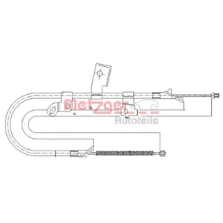 Metzger Handbremsseil hinten rechts Toyota Yaris P1