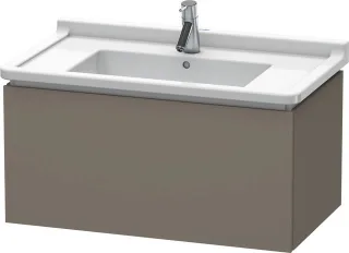Duravit L-Cube Waschtischunterbau wandhängend Flanell Grau Seidenmatt 820x469x408 mm - LC616509090 LC616509090