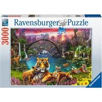 Ravensburger Puzzle Tiger in paradiesischer Lagune, 3000 Puzzleteile, Made in Germany