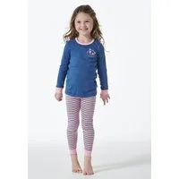 Schiesser Schlafanzug Girls World (2 tlg) mit farbigen Kontrastbündchen