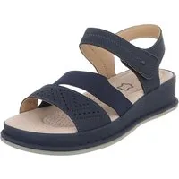 Ital-Design Damen Sandale mit Fersenriemen und Komfortsohle Riemchensandalette (91849628) Keilabsatz/Wedge Keilsandaletten in Dunkelblau