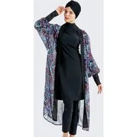 C&CITY Pareo Chiffon Ärmel Pareo Strandkleid