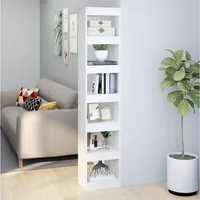 vidaXL Regal NA Bücherregal Raumteiler Weiß 40x30x198 cm