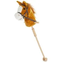 BIECO Steckenpferd Steckenpferd Kinder Brownie Hobby Horse Pferde Steckenpferd Rollen