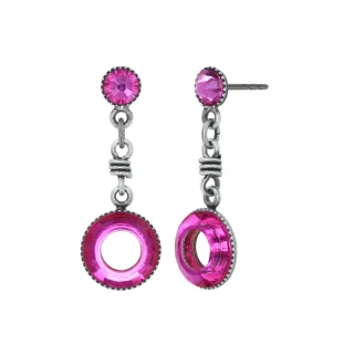 konplott - Hängeohrringe - Sporty Glimpse pink/silver/violet