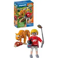 Playmobil® Zoo: Tiger und Besucher (72089), Animals & Friends Konstruktions-Spielset, (7 St), Made in Europe