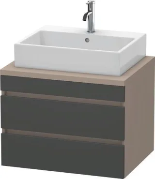Duravit DuraStyle Konsolenwaschtischunterbau wandhängend Graphit & Basalt Matt 700x548x512 mm - DS53 DS531604943