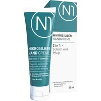 N1 Healthcare Handcreme N1 Mikrosilber Handcreme, 50ml, Desinfiziert und pflegt die Haut gleichzeitig.