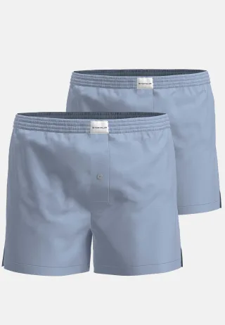 TOM TAILOR BODYWEAR - Web-Shorts 2er Pack blau-hell-Karo - Gr. - L