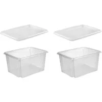 keeeper Organizer emil (Set, 2 St., 2), Aufbewahrungsbox, 24 L, mit Deckel, hochwertiger Kunststoff