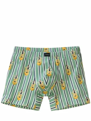 Mey Herren Long Shorty Fizz & Flavours Grün 94 % Baumwolle, 6 % Elasthan
