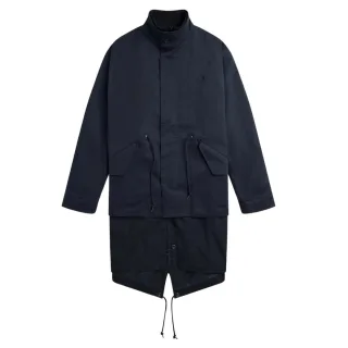 Fred Perry Doppellagige, schattierte marineblaue Jacke