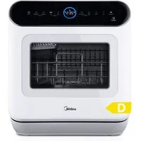 Midea Tischgeschirrspüler MDWMT0305EW-WE, 3 Maßgedecke, mit/ohne Festwasseranschluss, Automatischer Türöffner, IOT
