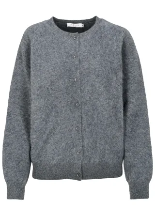 IN LINEA - Cardigan, Rundhals. 1/1-Arm flanell mel. - Gr. - 42