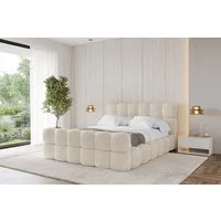 ALTDECOR Polsterbett LEYA-Z (Polsterbett mit Bettkasten und Lattenrost, Boxbett mit Matratze), Doppelbett mit Stauraum, Bett mit Kopfteil