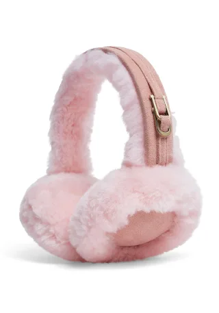 Damen Winter-Ohrenschützer, superweich, flauschig, rosa, warm und gemütlich, Ohrenwärmer
