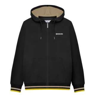Lambretta - Hoodie mit durchgehendem Reißverschluss für Herren (Schwarz/Nussbraun/Gold)