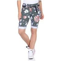 simaranda Bermudas 45 Capri Hose Shorts kurz Sommer Joggpants (mit abnehmbaren Gürtel)