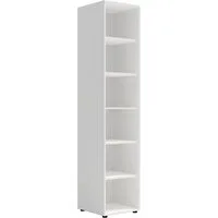 Lomadox Regal MOLLERUSA-132, 45 cm breit, weiß matt, 6 Fächer