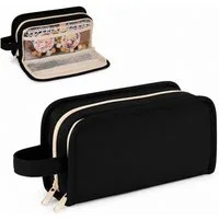 Diwzbyn Federmäppchen Große Kapazität Federmäppchen mit 5 Fächern,Stifte Tasche aus Canvas, Stiftemappe für Schule, Teenager, Mädchen, Jungen, Männer und Frauen