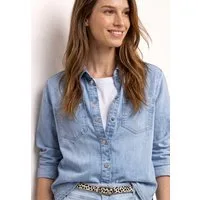STREET ONE Jeansbluse Style Lea in Denim-Optik