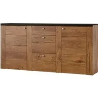 OTTO home Sideboard Larona, zeitlose Kommode mit 2 Türen, 3 Schubkästen, Türkommode, Höhe 84 cm, viel Stauraum, Anrichte mit dekorativer Rahmenoptik