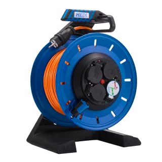 HEDI Vollkunststoff-Kabeltrommel Generation 7 Champion Ø 290 mm mit Schleifring, orange - K7SR25Q2TF