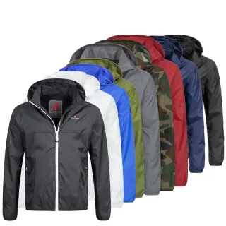 Höhenhorn Rigi Herren Regen Jacke Outdoor Rain Freizeitjacke Kapuze Regenjacke 4XL Midnight-Black