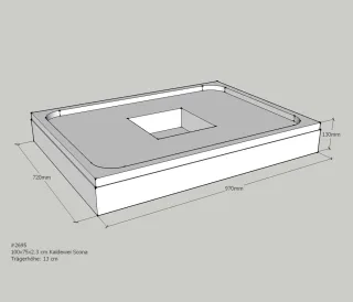 Neuesbad Wannenträger für Kaldewei Scona 750x1000x23 SD24076
