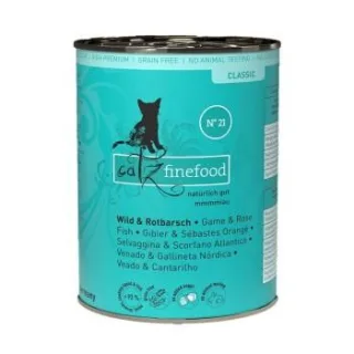 Catz finefood Nassfutter Katze Classic Adult No. 21 Wild und Rotbarsch 12x400 g